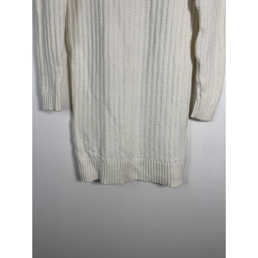 Classic Banana Republic Womens Small Sweater Dress Ivory Ribbed Knit Turtleneck - Picture 8 of 8